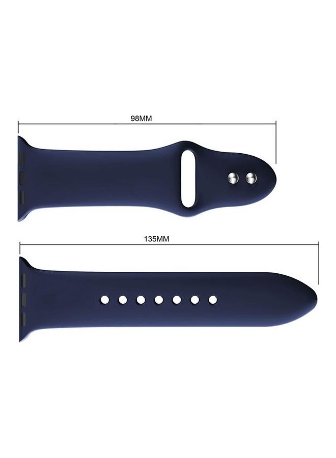 BGM Replacement Band for Apple Watch Series 1/2/3/4/5/6/SE 38/40mm Dark Blue - Image 3