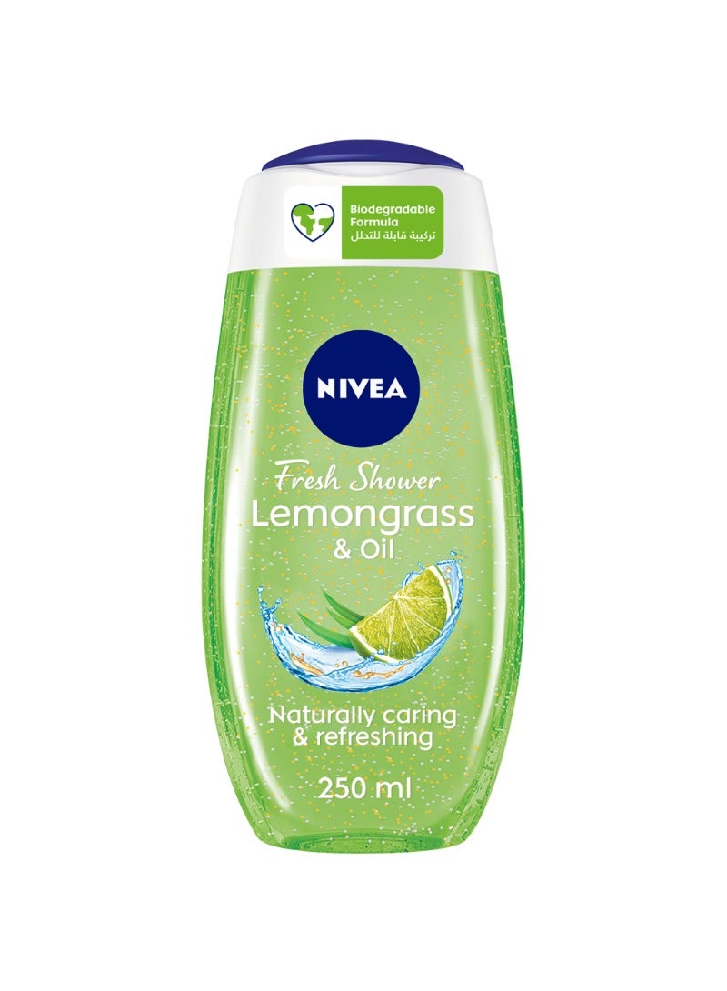 Nivea Pearls Lemongrass Scent And Oil Shower Gel Caring Oil 250ml - Image 1
