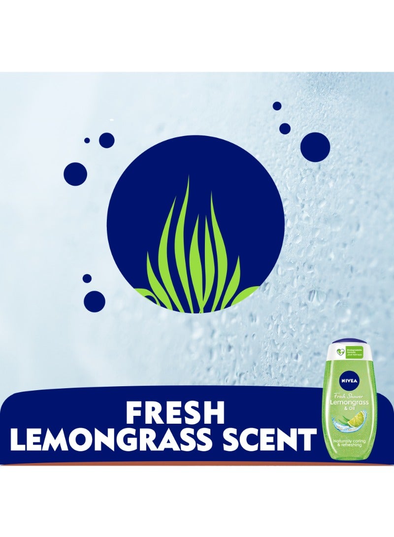 Nivea Pearls Lemongrass Scent And Oil Shower Gel Caring Oil 250ml - Image 3