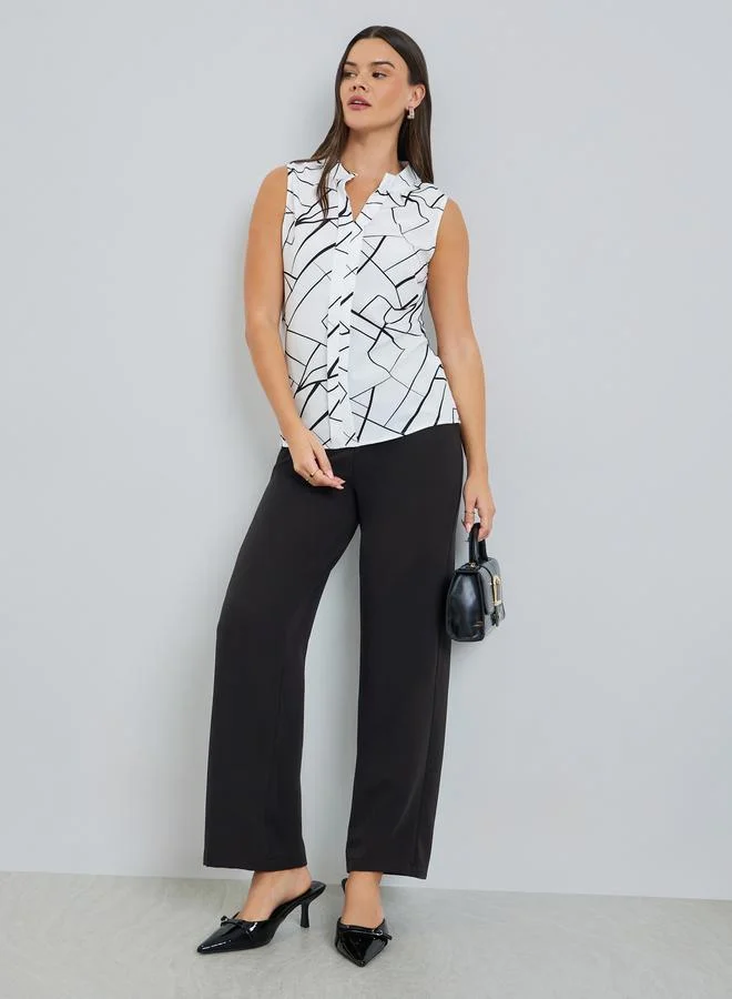 Take Two Women White Sleeveless Top