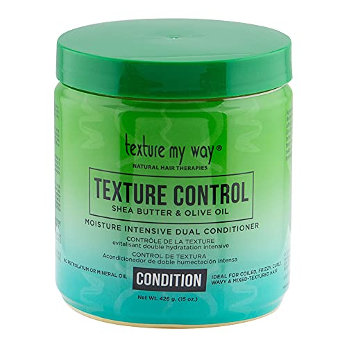 Texture My Way Natural Hair Therapies Texture Control Moisture Intensive Dual Hair Conditioner Ideal for Coiled Frizzy Curly Hair 15 oz