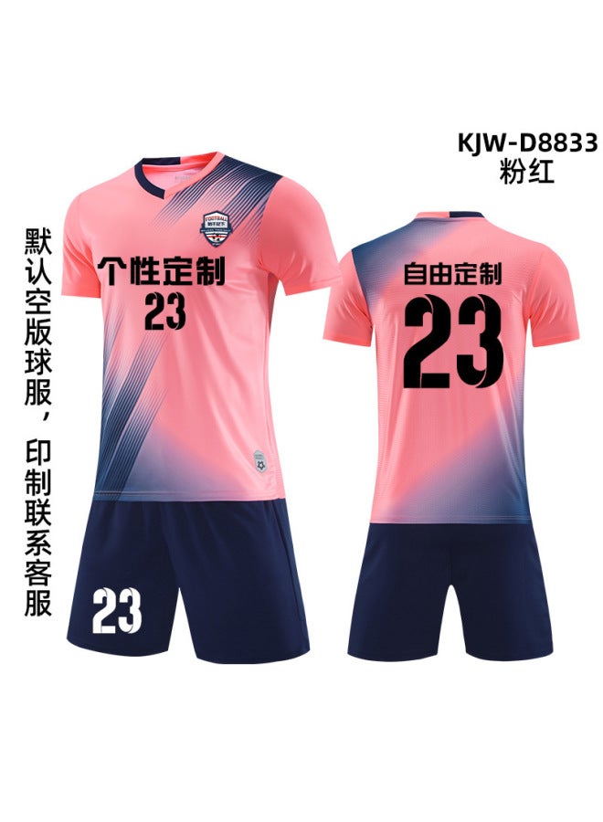 8833 Pink Short Sleeve Football Jersey - Image 1