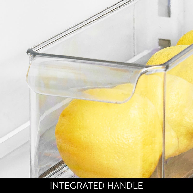 InterDesign iDesign Stackable Fridge Storage Bin with Handle - Ideal for Fridge and Freezer, Clear, Made in USA - Image 5