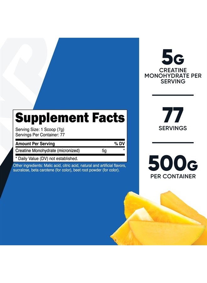 Nutricost مسحوق الكرياتين مونوهيدرات (أناناس مانجو، 500 جرام) - مكمل كرياتين ميكرونيزد - نباتي، غير معدل وراثيًا، خالي من الغلوتين - Image 2