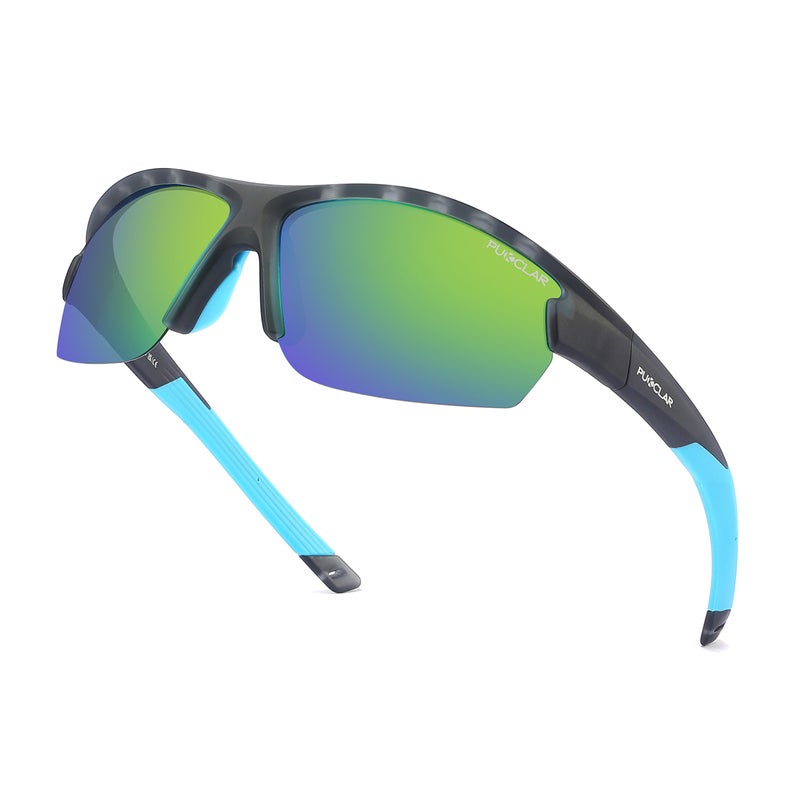بوكيلار نظارات شمسية رياضية قطبية PUKCLAR للرجال والنساء، نظارات ركوب الدراجات مع حماية UV400، نظارات شمسية للجري والقيادة والصيد والسفر - Image 2