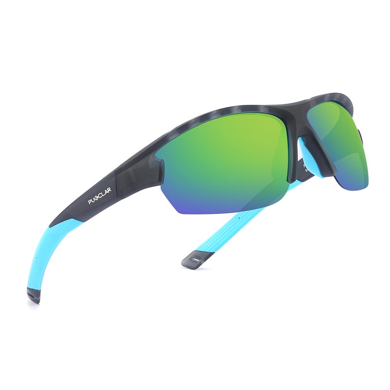 بوكيلار نظارات شمسية رياضية قطبية PUKCLAR للرجال والنساء، نظارات ركوب الدراجات مع حماية UV400، نظارات شمسية للجري والقيادة والصيد والسفر - Image 3