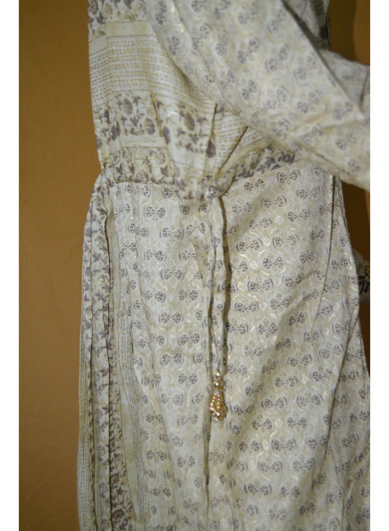 زينة جلابية نسائية أنيقة – فستان سهرة وحفلات محتشم بتطريز وأكمام طويلة مع أشرطة جانبية قابلة للتعديل - Image 5