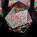 ORIFANTOU Gothic DND Dice Set Bleeding Rose Metal D and D Dice for use with Dungeons Dragons DD Role Playing Game Purple Red RPG Blood Polyhedral Dice Set D20 D12 D10 D8 D6 D4 - Image 2
