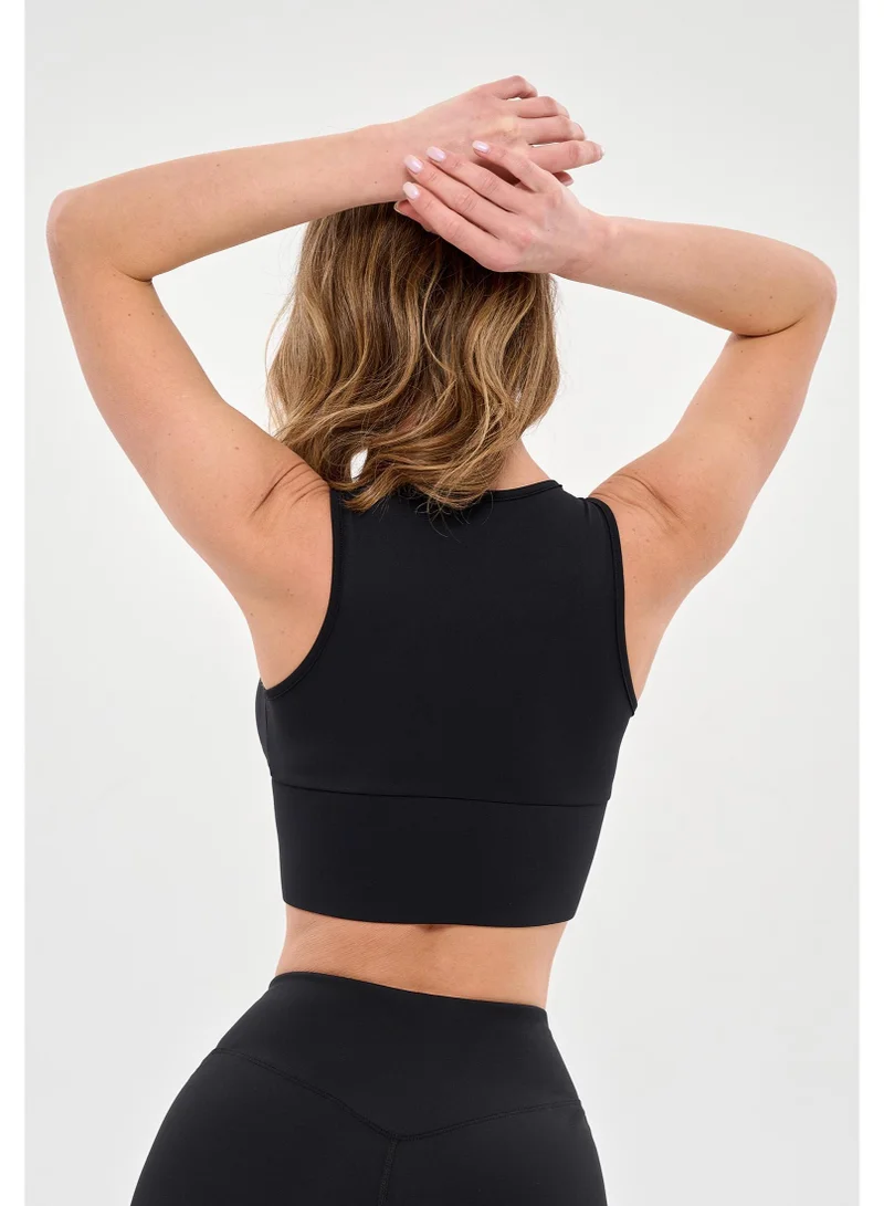 Bona Fide Top Go Zip Black Go Zip Sports Bra for Women for Women | Best Price UAE