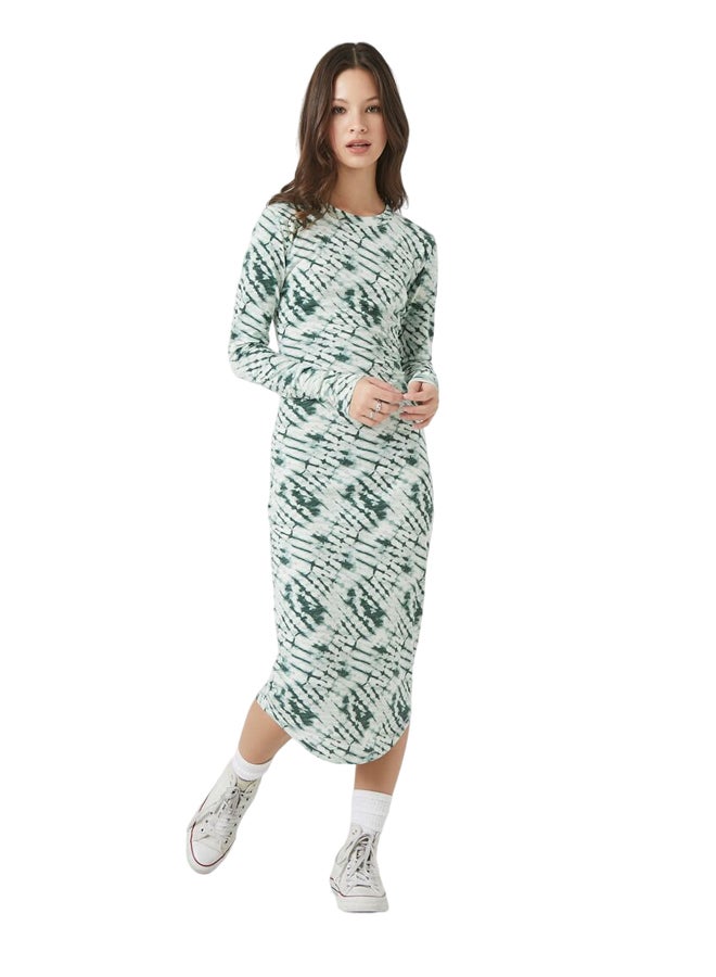 FOREVER 21 Tie-Dye Midi Dress - Image 1