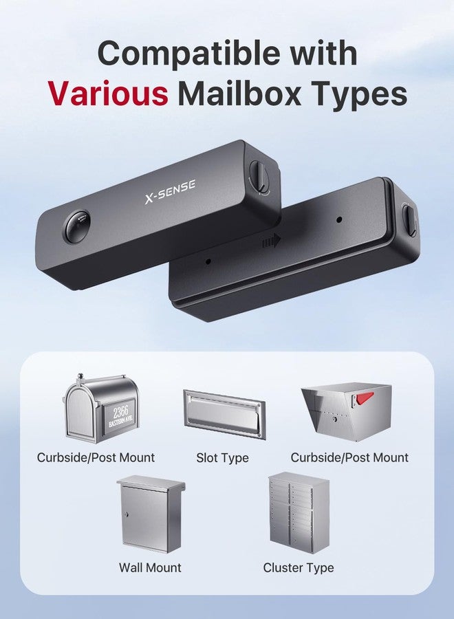 X-Sense جرس صندوق البريد الذكي X-Sense، يتطلب محطة قاعدة SBS50، تنبيه صندوق البريد اللاسلكي طويل المدى، مستشعر صندوق البريد للبريد المرسل، SMA51 - Image 4