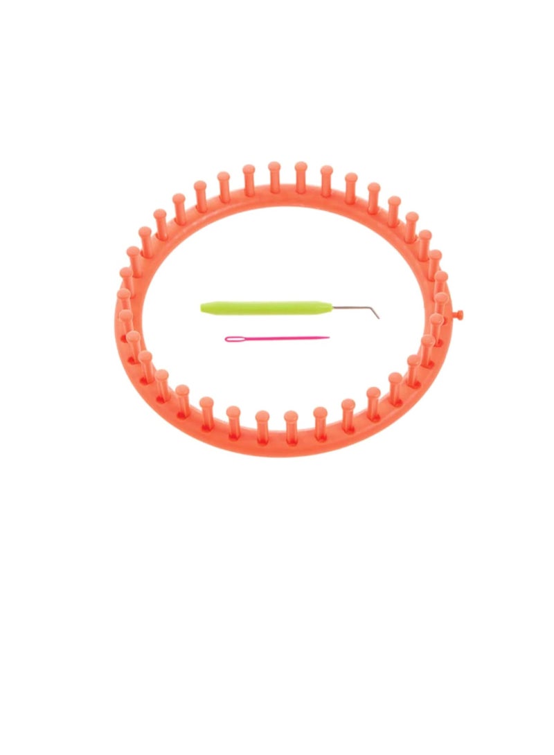 Craft All Things You™ Round Loom: Plastic Orange 9.5 inches - Image 2