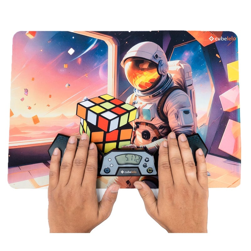 Cubelelo Drift Timer and AstroCuber Mat Combo | Precision Speed Cubing Timer & Premium Non-Slip Mat | Enhance Your Cubing Performance | Ideal for All Ages & Skill Levels - Image 5