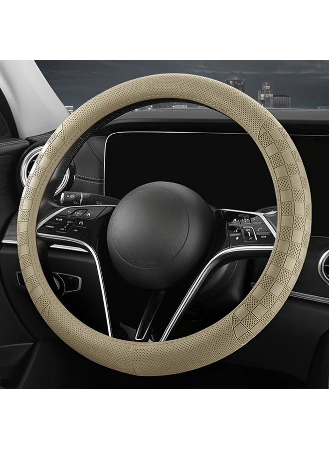 New Faux Leather Car Steering Wheel Cover Dual Texture Mysterious Black Red For All Seasons Stylish Car Interior Accessory High Quality Finish - Image 3
