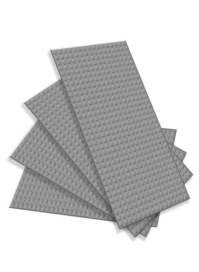 TORMEN 10x5 inch Classic Baseplates, Building Bricks Plates Compatible for Major Brands, & STEM Activities, Inspiring Creativity & Learning(Light Gray*4 - Image 1