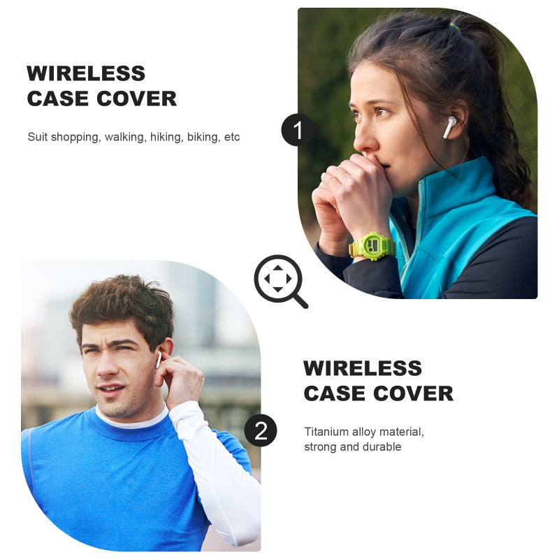 Wood Earphone Storage Case Protector Headset Cover Earphone Shell Case Compatible for Airpods 1/2 (Brown) - Image 4