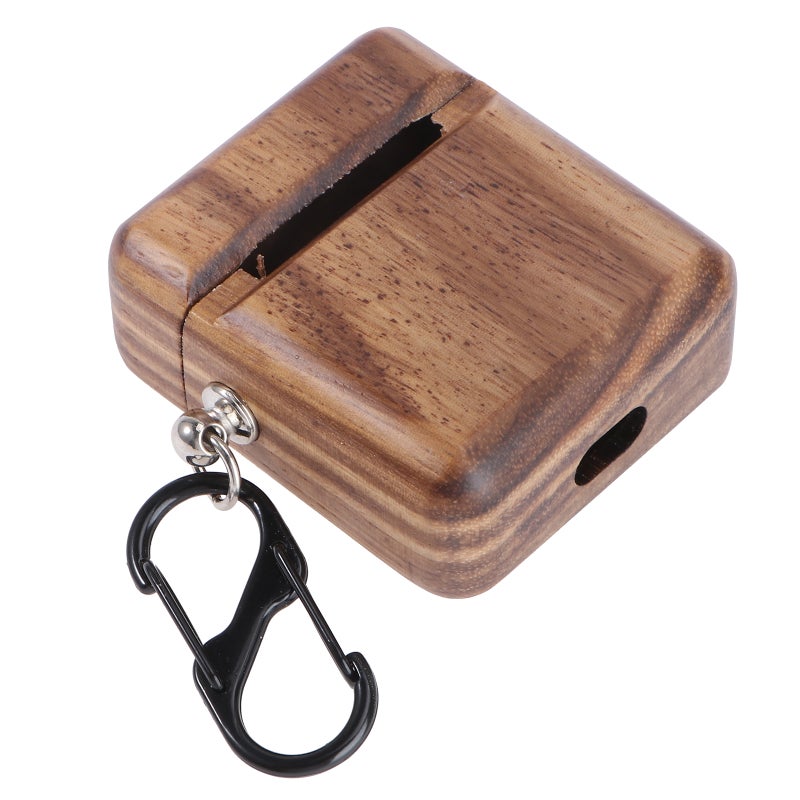 Wood Earphone Storage Case Protector Headset Cover Earphone Shell Case Compatible for Airpods 1/2 (Brown) - Image 1