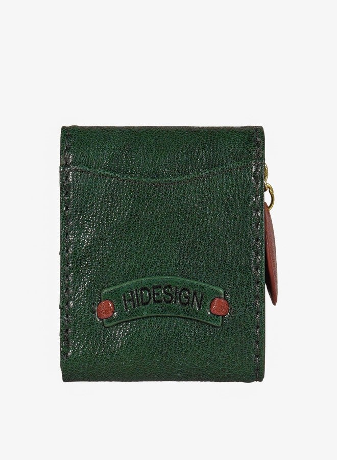 HIDESIGN Genuine Leather Pharaoh W1 Women Tri-Fold - Green/Red - Image 5