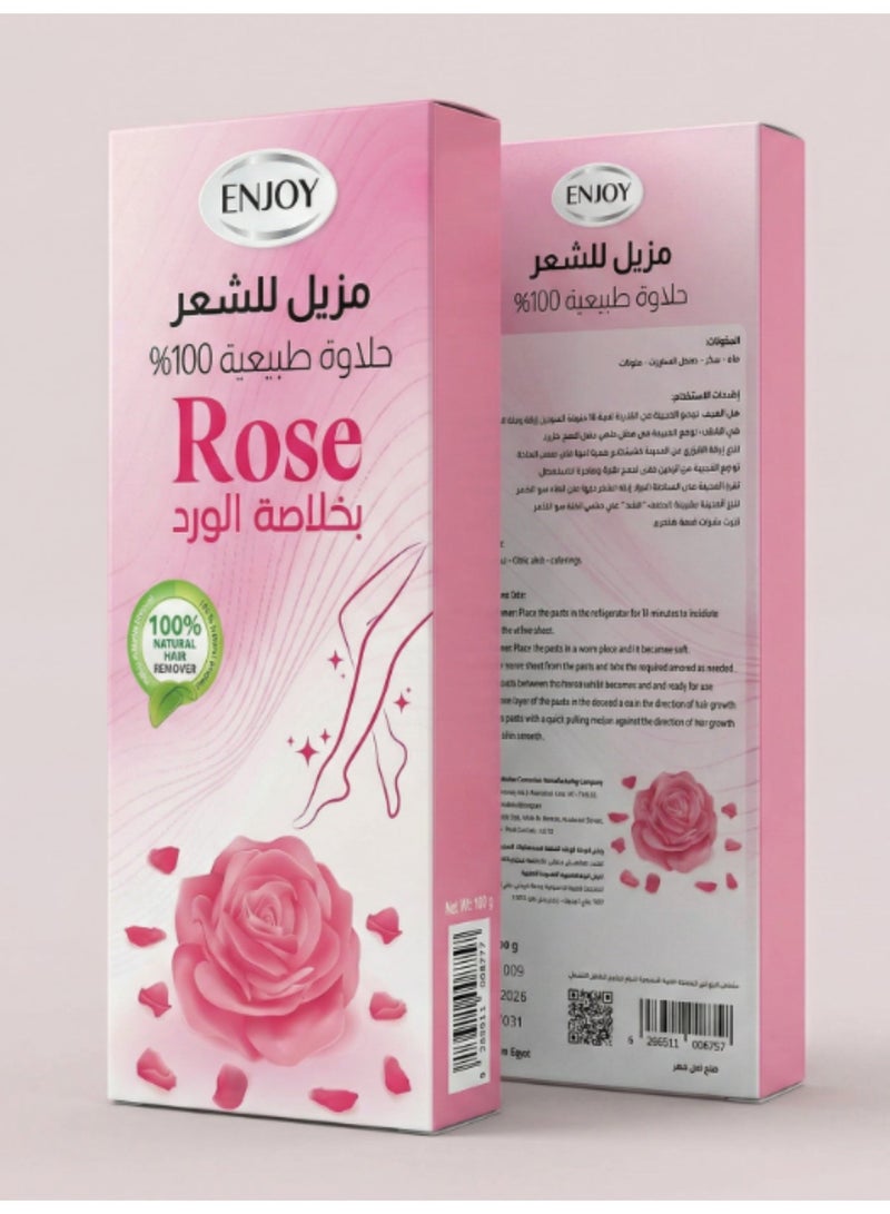 Enjoy Rose Hair Remover WAX – 100% Natural Sweetness, With Rose Extract, 100g - Image 2