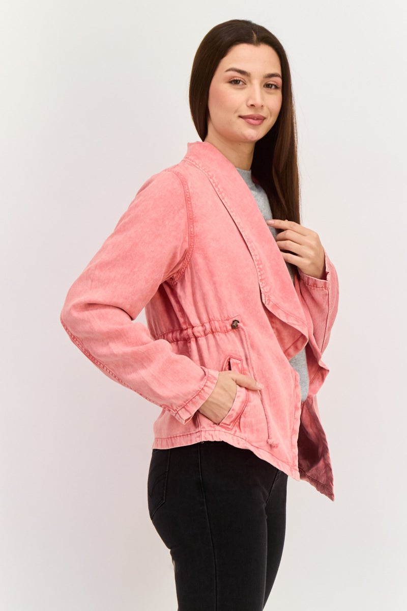 ONLY Women Wash Jacket Shirt, Red  - Image 4