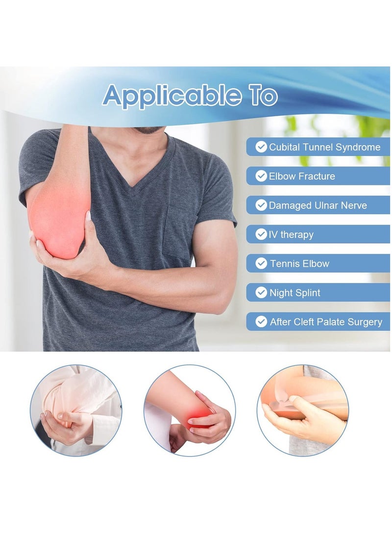 GoodTool Arm Splint Support Adjustable Forearm Brace Breathable Fixed Support Night Splint Elbow Fracture Immobilizer Protector for Cubital Tunnel Ulnar Nerve Injuries Night Stabilizer Support  - Image 4
