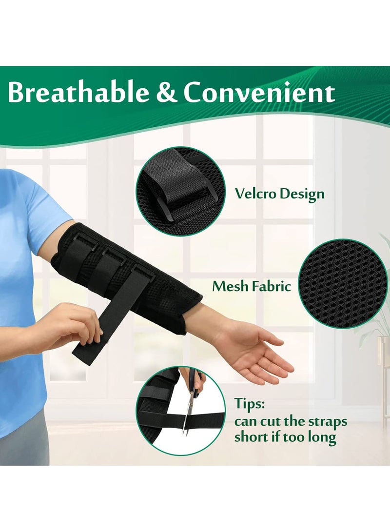 GoodTool Arm Splint Support Adjustable Forearm Brace Breathable Fixed Support Night Splint Elbow Fracture Immobilizer Protector for Cubital Tunnel Ulnar Nerve Injuries Night Stabilizer Support  - Image 5