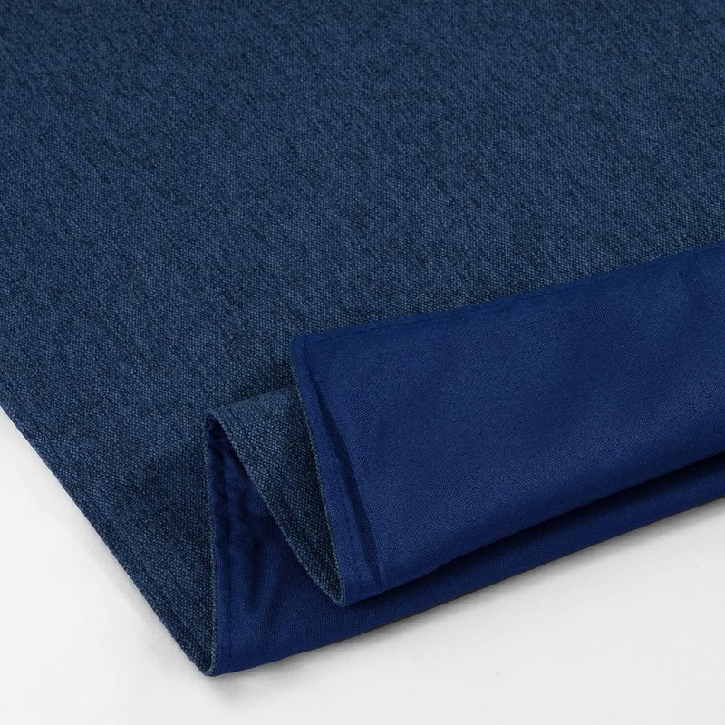 AMBERIS Bed Runner Dark Blue, Imitation Linen Decorative Bed Scarf for Home Hotel - Image 4