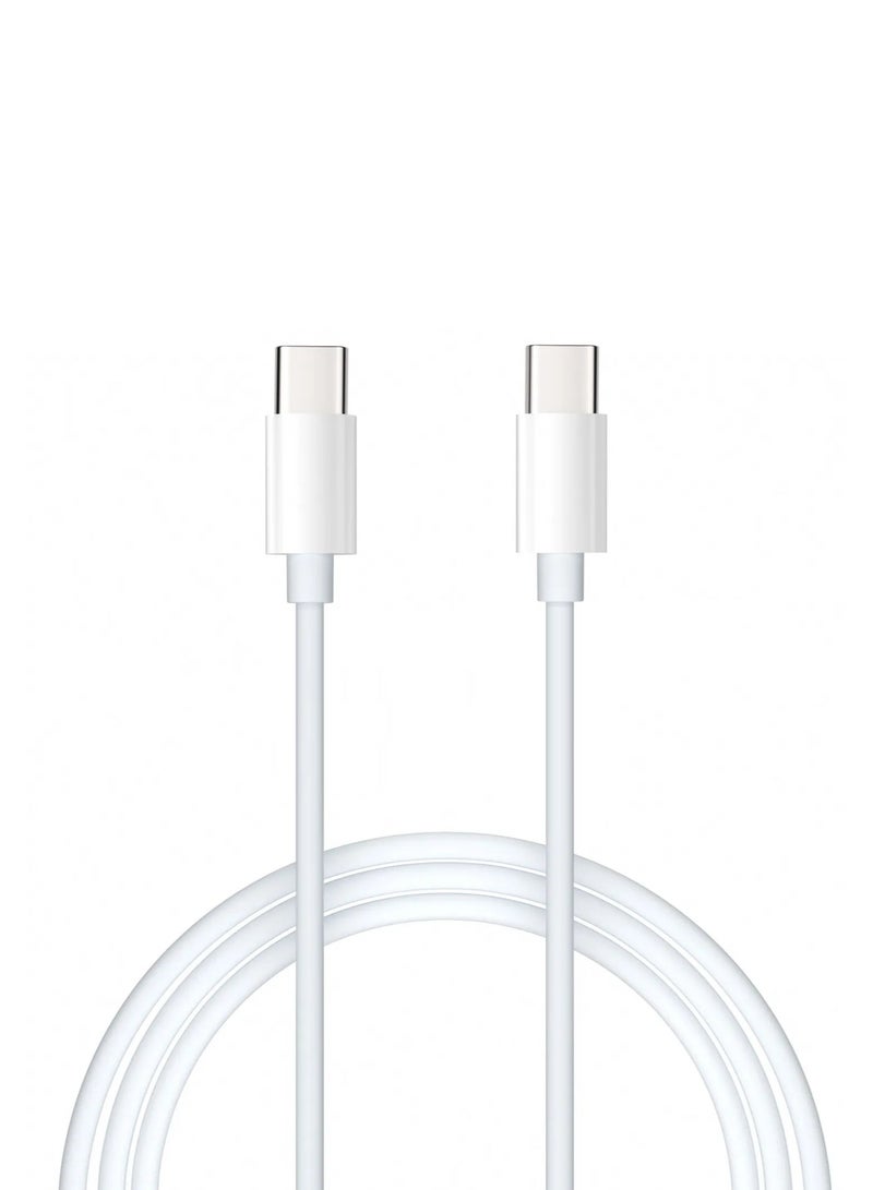 2-Pack USB Type-C to USB Type-C Cables – 1m – 20W – White - Image 3