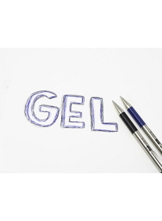 Zebra Pen G-301 Retractable Gel Ink Pen, Stainless Steel Barrel, Medium Point, 0.7mm, Black Ink, 12-Pack - Image 3