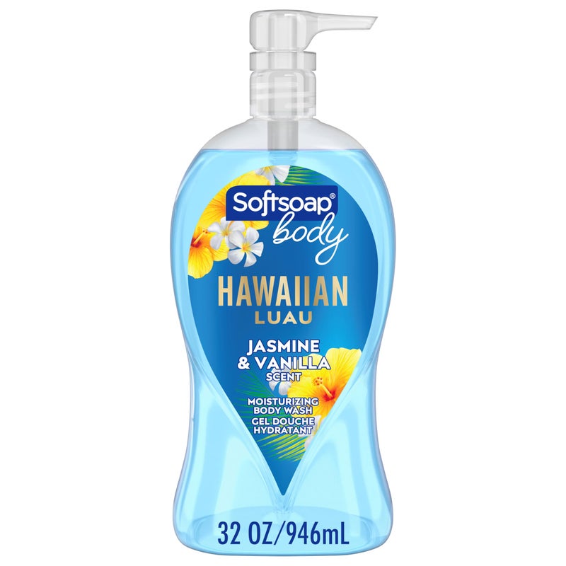 Softsoap غسول الجسم المرطب سوفت صاب, لواء هاواي, رائحة الياسمين والفانيليا, زجاجة مضخة سعة 32 أونصة - Image 1