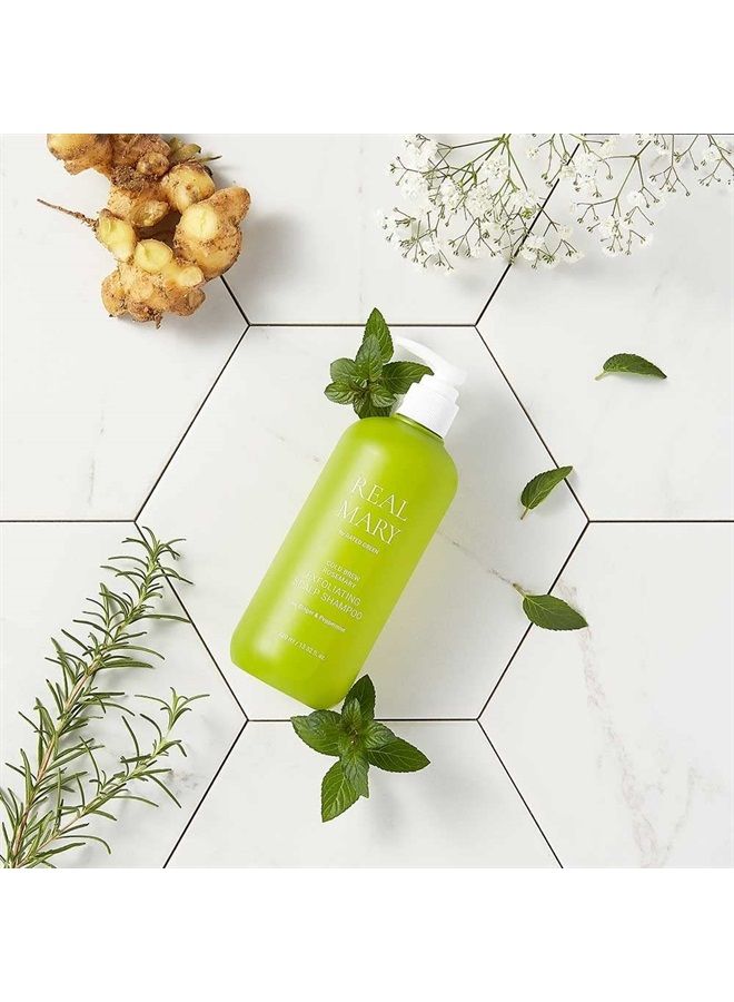 RATED GREEN Exfoliating Scalp Shampoo for Mild Troubled and Itchy Scalp - Real Mary Organic Rosemary Leaf Juice with Ginger & Peppermint Women & Men - 13.52 fl. oz. - Image 2