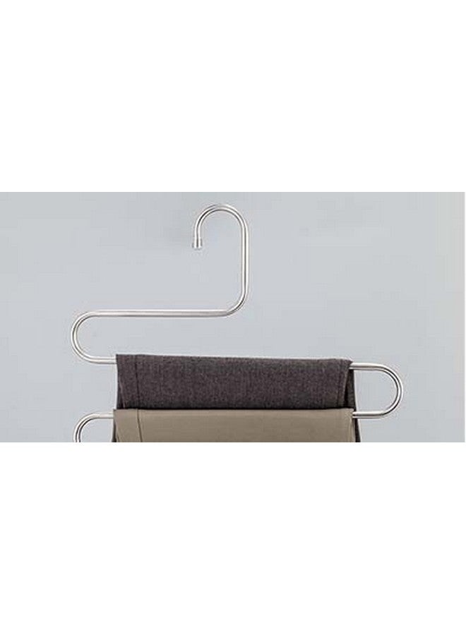 بينديا علاقة بنطلونات من Pindia مكونة من قطعة واحدة على شكل حرف S من الفولاذ المقاوم للصدأ ومكونة من 5 طبقات، ومنظمة للخزانة وموفرة للمساحة - Image 4