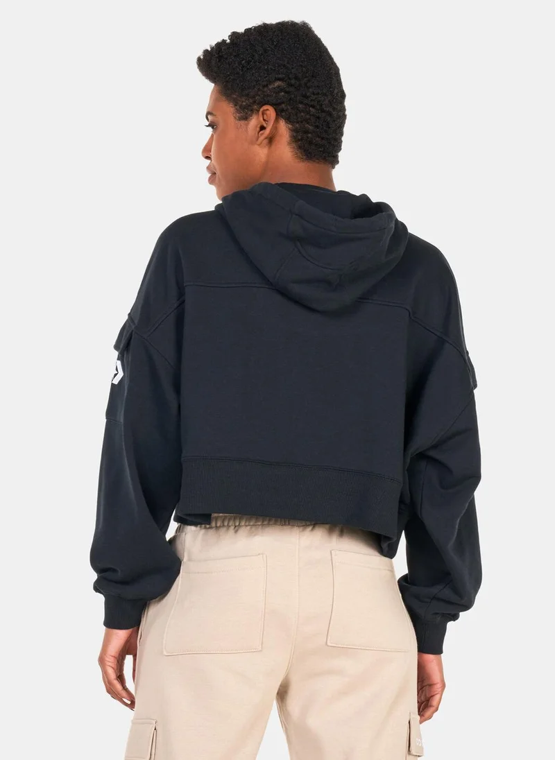 CONVERSE Women's Fashion Crop Hoodie