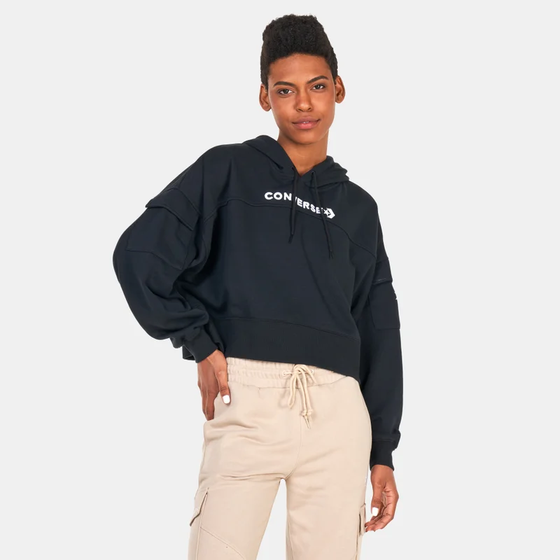 CONVERSE Women's Fashion Crop Hoodie