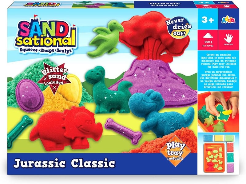 ADDO Sandsational Jurassic Classic 600g, Squeeze, Shape and Sculpt sand, Moulding Building Toy - Image 1