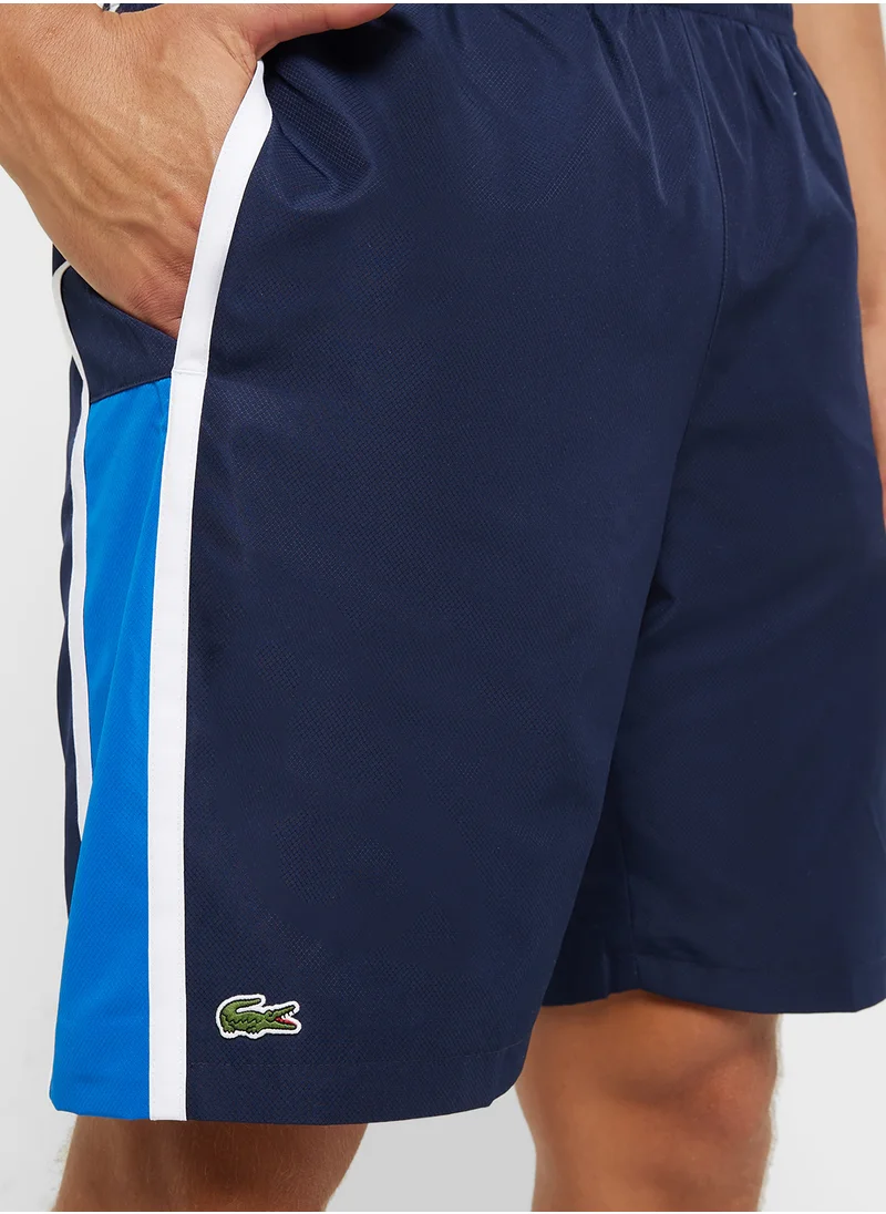 لاكوست Drawstring Colorblock Shorts