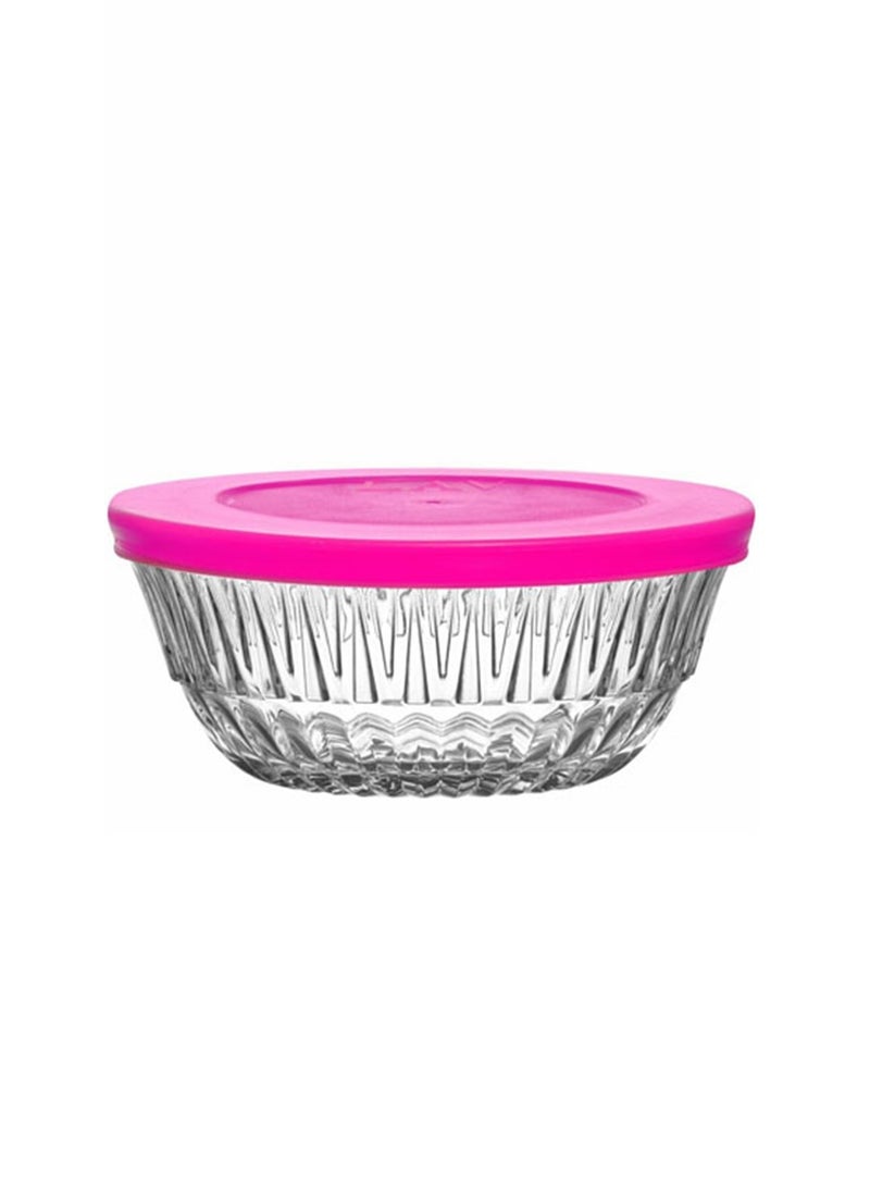 LAV 6 Pieces Alinda Glass Bowl Set Plastic Lid, 215 Ml - Image 1