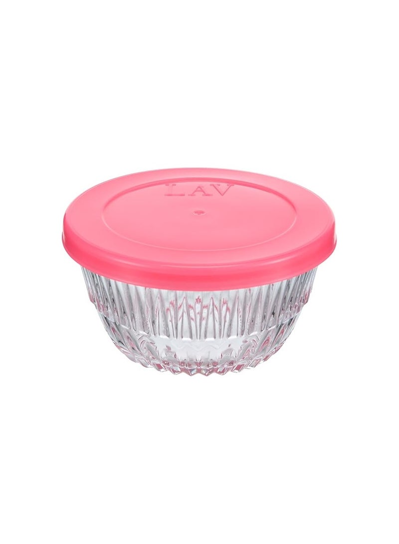 LAV 6 Pieces Alinda Glass Bowl Set Plastic Lid, 215 Ml - Image 3