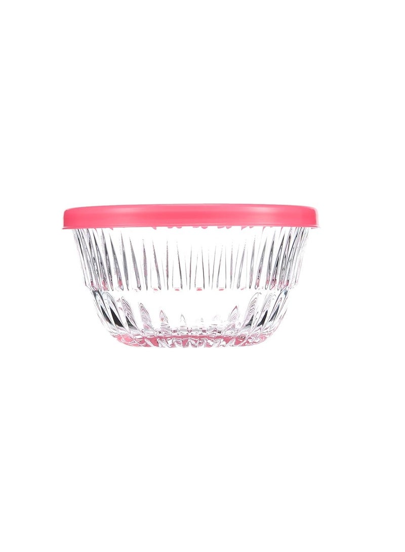 LAV 6 Pieces Alinda Glass Bowl Set Plastic Lid, 215 Ml - Image 4