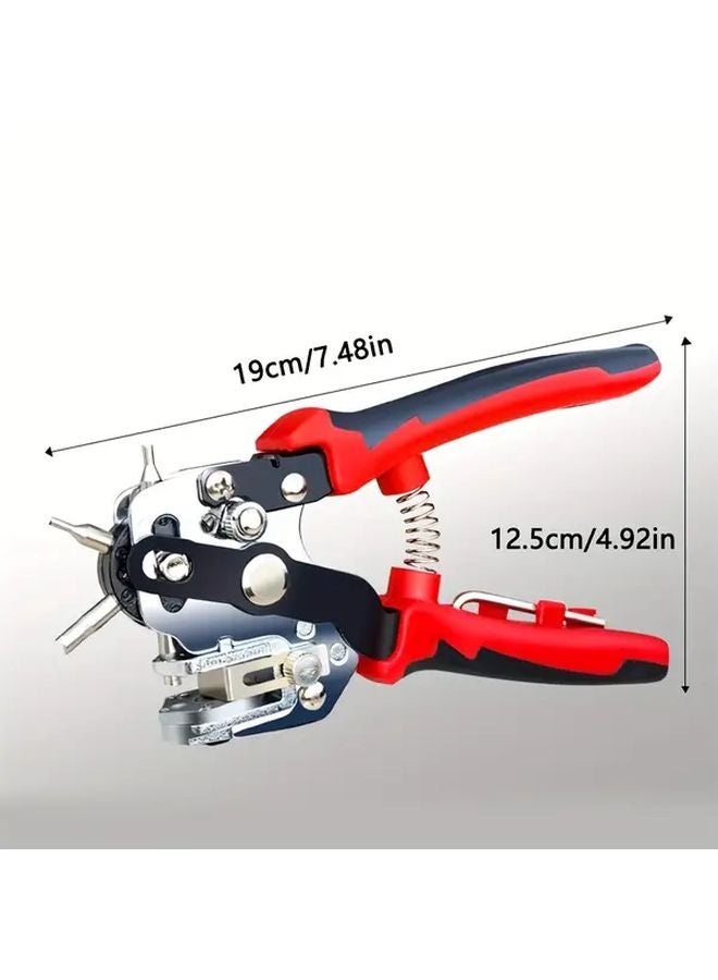 Multifunctional Punching Pliers Labor Saving Hole Punch For Leather Belts Straps Quantity 1 - Image 4