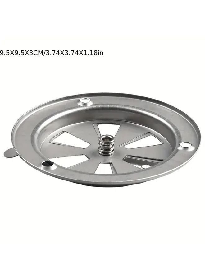 Stainless Steel BBQ Grill Exhaust Vent Airflow Control Damper Quiet Ventilation Cover 1pc - Image 4