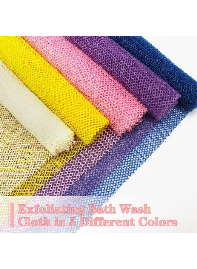 ZTOCOZ Exfoliating Washcloth Body Scrubber Back Scrubber for Shower Japanese Beauty Washcloth Bath Wash Cloth African Net Exfoliation Luffah Towel Net Sponge Loofah Body Scrub 1 Pack - Image 5