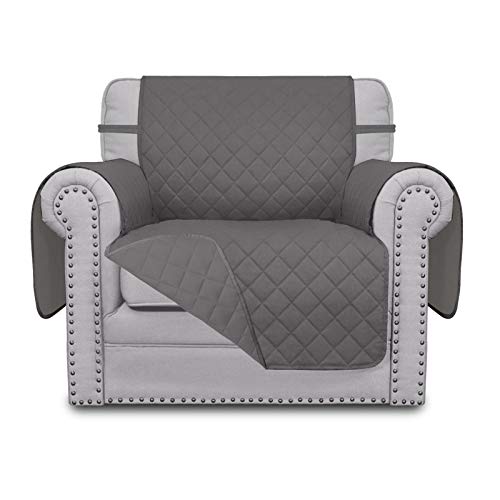 Easy-Going EasyGoing Chair Sofa Slipcover Reversible Sofa Cover Water Resistant Couch Cover Furniture Protector Cover with Elastic Straps for Pets Kids Children Dog Cat Chair GrayGray