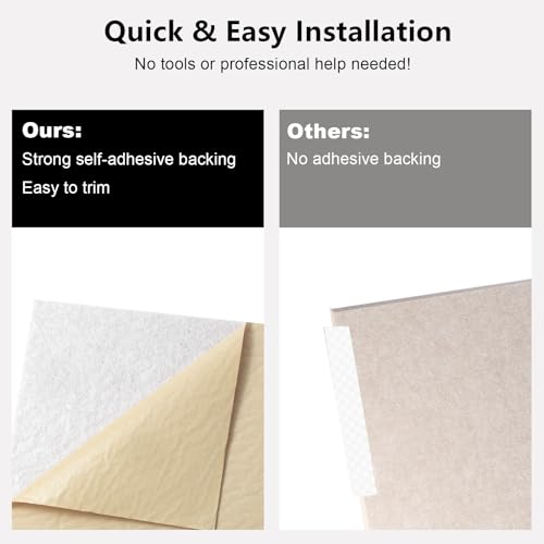 Durbles Acoustic Wall Panels - Noise Cancelling Tiles for Home Studio & Office - Quality Sound Proofing - Sound Proof Foam Panels for Walls - Easy to Install Insulation Tiles - 12 Pack (Beige) - Image 4