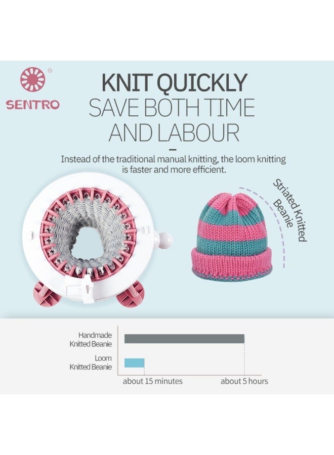 Star cylindrical Wool Knitting Machine 22 Knitted Sweater Adult Children Hand Knitting Machine - Image 4