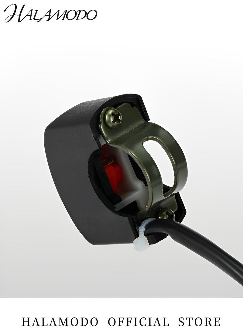 HALAMODO Motorcycle Handlebar Toggle Switch On/Off Push Button for Motorcycle ATV Motorbike Bike Horn Turn Signal Headlight Spotlight Hazard Lamp Switch Assembly for LED Light  - Image 4