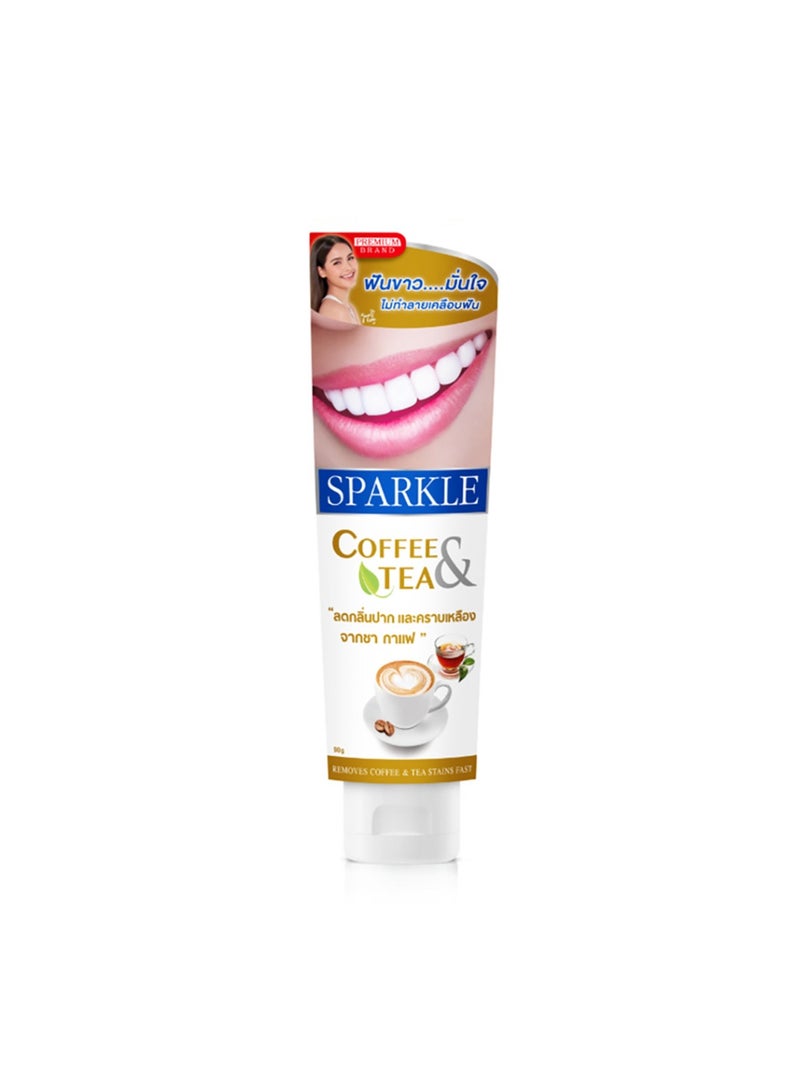 Sparkle Coffee & Tea Whitening Toothpaste 90g SLS & Paraben Free