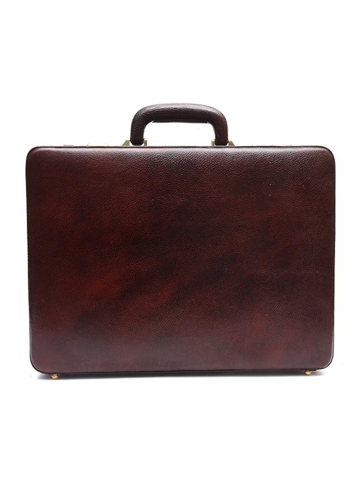  هاموندز فلاي كاتشر HAMMONDS FLYCATCHER Expandable Briefcase for Men - Genuine Leather Attachi Suitcase with Combination Lock - Office and Business Hand Bag - Executive Laptop Briefcase - Classic Brown, 43 x 10.5 x 32cm  - Image 4