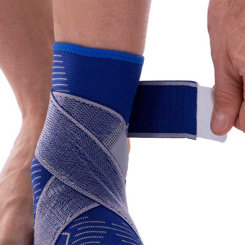Sibote ST-7025 Ankle Compression Sleeve - Strong Support Brace for 24-Hour Comfort in Blue - Image 3