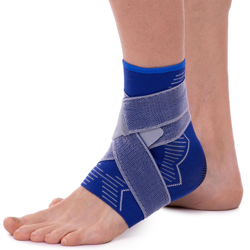Sibote ST-7025 Ankle Compression Sleeve - Strong Support Brace for 24-Hour Comfort in Blue - Image 2